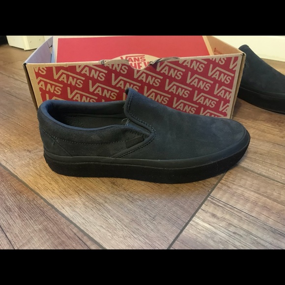 dark grey slip on vans